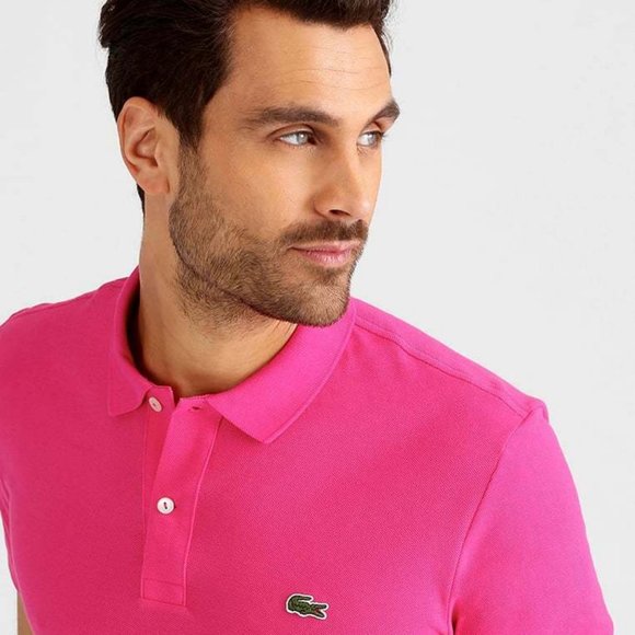 🐊LACOSTE SLIM FIT POLO, Tyrian_NWT - Picture 1 of 7
